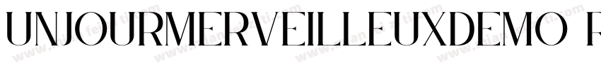 UnJourMerveilleuxDemo Regular字体转换